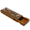 Persische Holz-Bleistiftbox Handgefertigt Khatamkari mit Vogel- & Blumen-Design