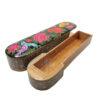 Persische Holz-Bleistiftbox Handgefertigt Khatamkari mit Blumen- & Vogel-Design