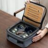 Japanisches Porzellan-Teeservice mit 360-Grad-drehbarer Teekanne