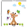 Abnehmbare Kinderzimmer-Wandsticker aus Holz mit Giraffen-Design