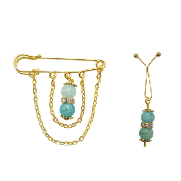 Safety Pin Brooch und Schalenclip-Set für Frauen – Dangle-Modell für vielseitige Mode