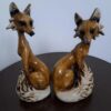 Set aus 2 dekorativen Fuchs-Figuren - Realistische Kreaturen-Kunst