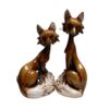 Set aus 2 dekorativen Fuchs-Figuren - Realistische Kreaturen-Kunst