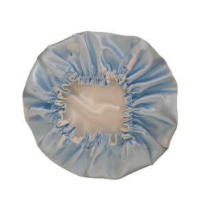 Seiden-Satin Schlafmütze Luxus Nachtmütze für Damen mit Schwan-Motiven