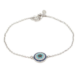 Silberarmband für Frauen mit Design des bösen Blicks