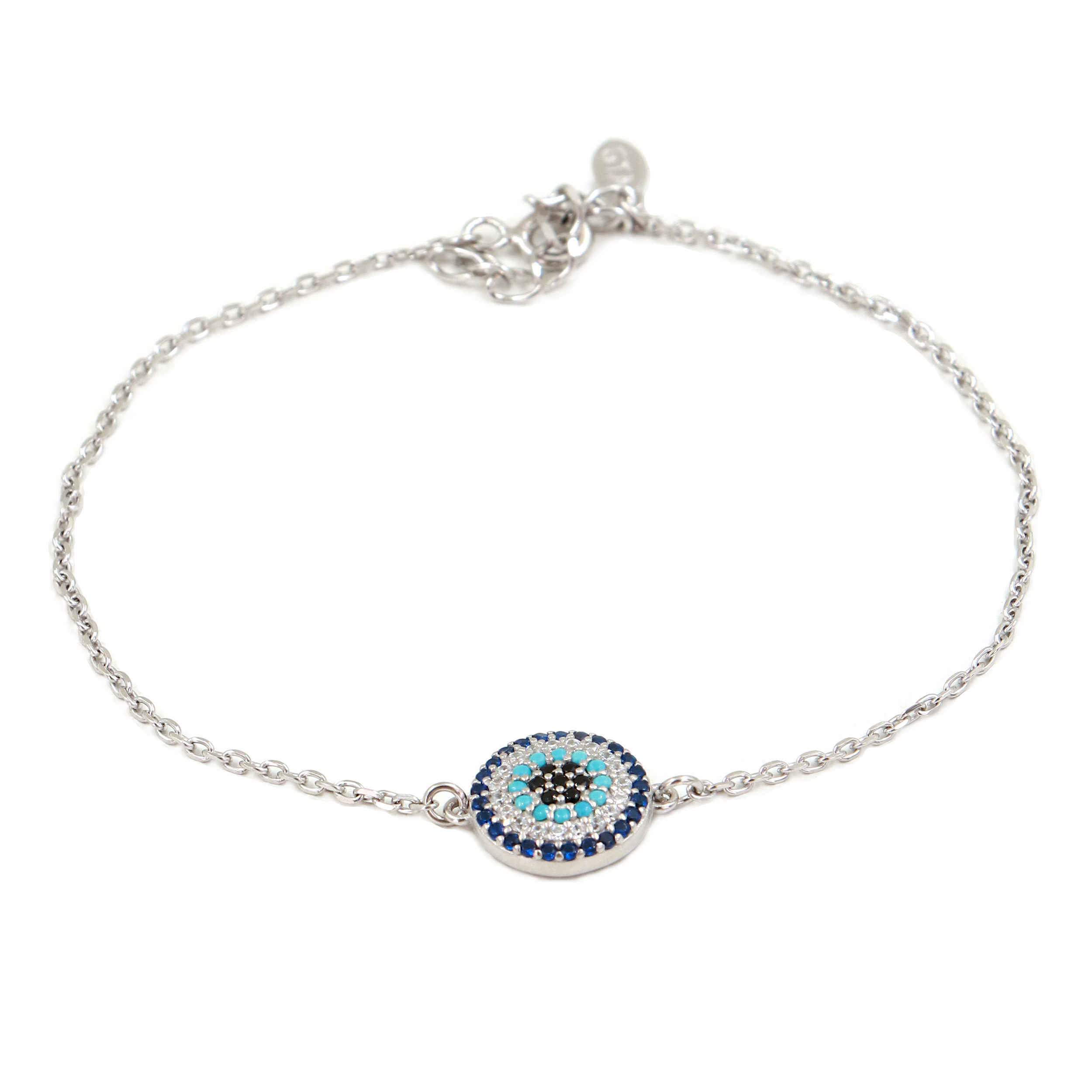 Silberarmband für Frauen mit Design des bösen Blicks