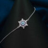 Silberarmband mit Design des bösen Blicks für Frauen