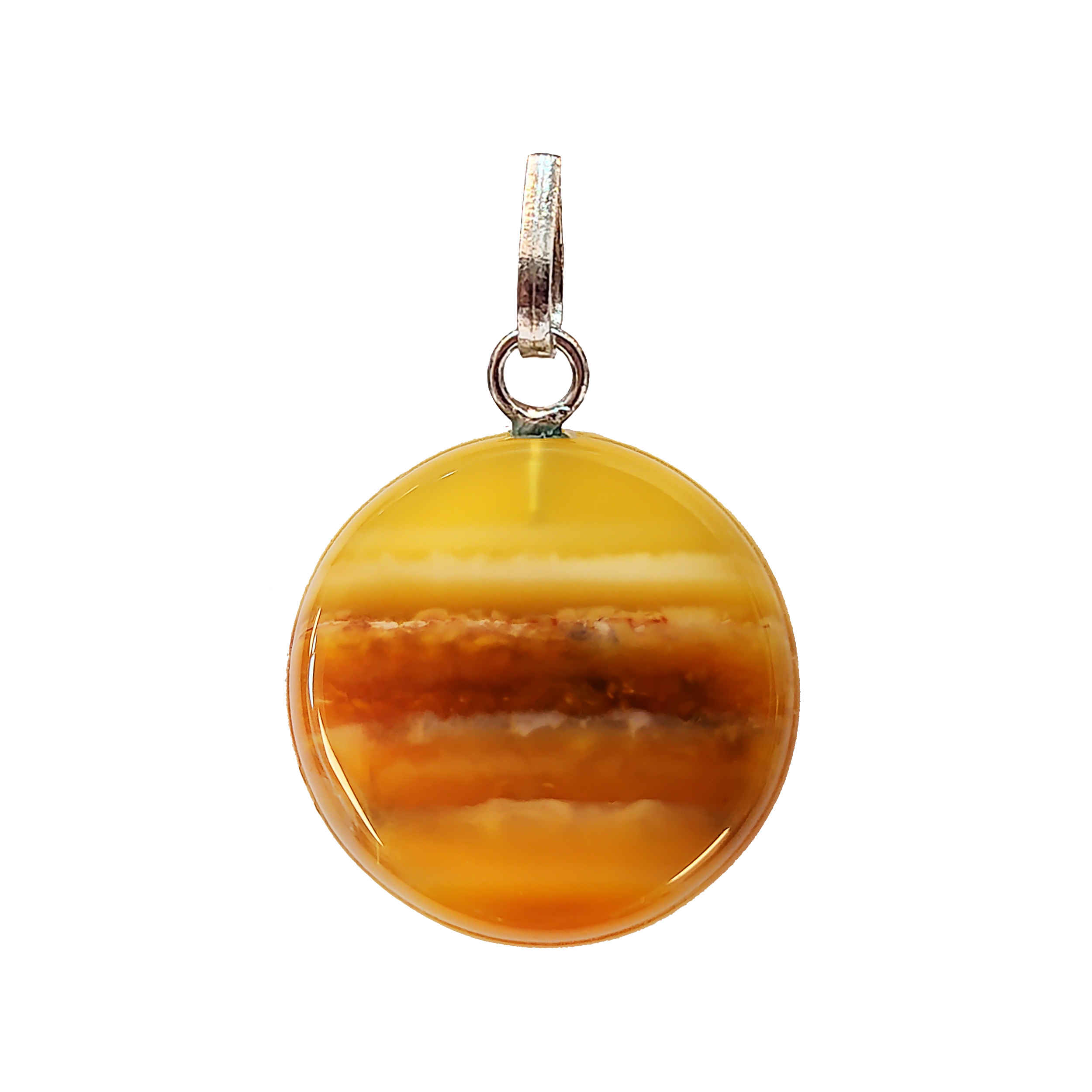 Silberkette mit Anhänger und Mineral-Achat-Edelstein