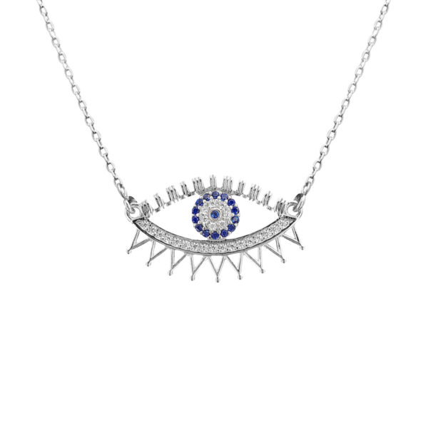 Silberhalskette mit Evil Eye Design für Frauen