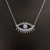 Silberhalskette mit Evil Eye Design für Frauen