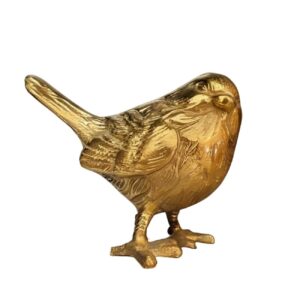 Spatz-Messing-Figur – Liebevolle Vogel-Skulptur