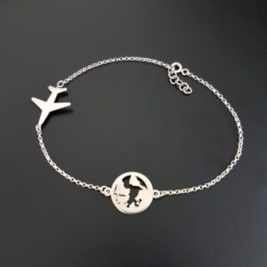 Stahl-Fußkette für Frauen mit Silber Flugzeug-Design