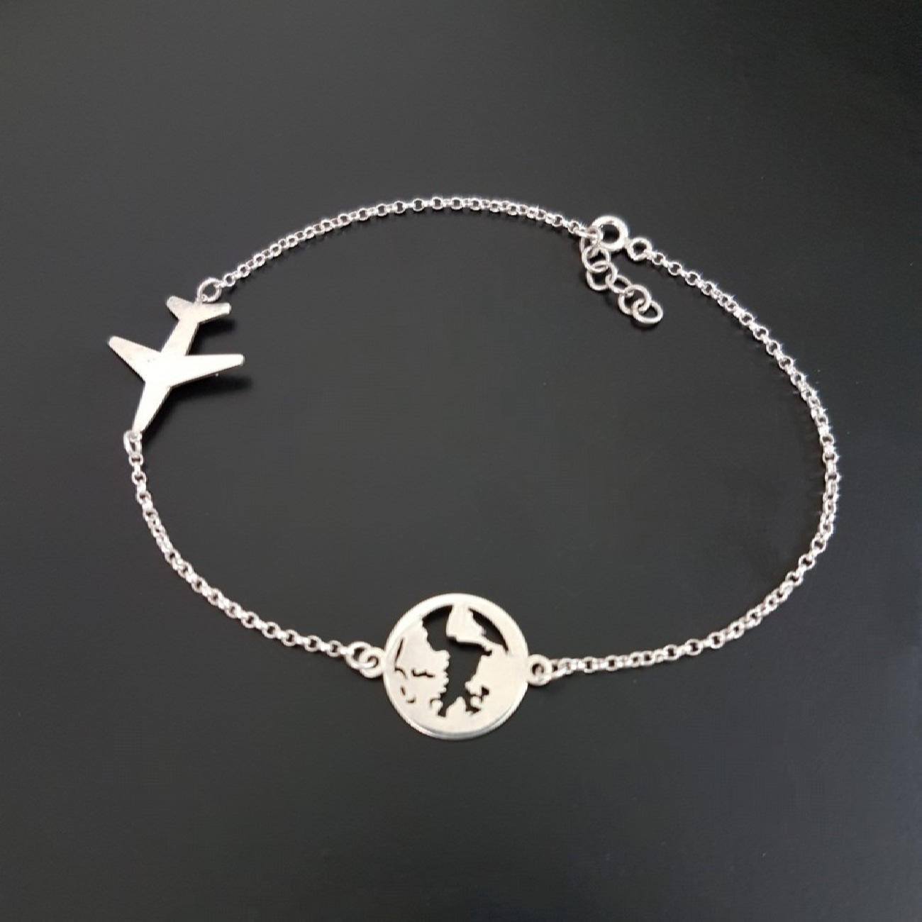 Stahl-Fußkette für Frauen mit Silber Flugzeug-Design