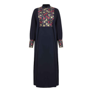 Stilvolle Locker geschnittene Abaya für Muslimische Frauen mit Floralem Design