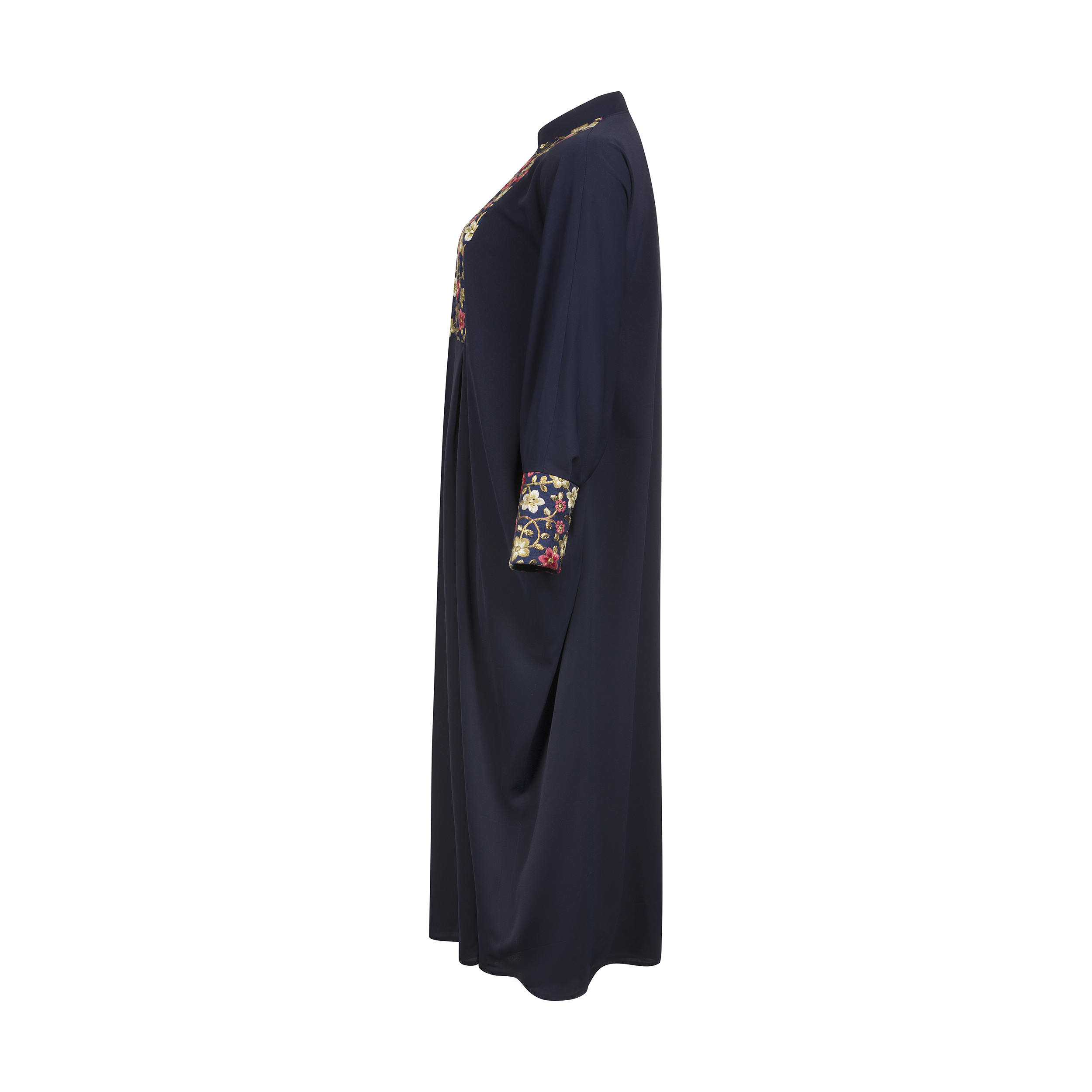 Stilvolle Locker geschnittene Abaya für Muslimische Frauen mit Floralem Design