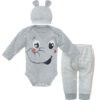 Unisex Baby Bekleidungs Set von 3 mit Elefanten Design