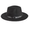 Unisex Chapeau-Hut mit PU-Schnallendetail – Stilvolle & vielseitige Kopfbedeckung