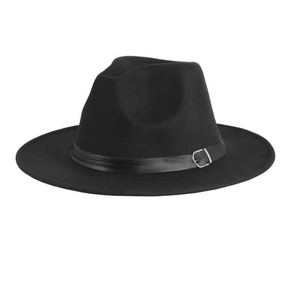Unisex Chapeau-Hut mit PU-Schnallendetail – Stilvolle & vielseitige Kopfbedeckung