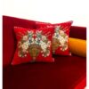 Samt Kissenbezug einseitig - Blumenvasen Design (Set von 2)