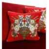 Samt Kissenbezug einseitig - Blumenvasen Design (Set von 2)