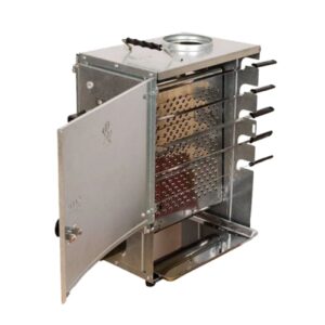 Vertikaler Kebab Gas Grill Brenner – Automatisch rotierend mit 20-Spieß-Ständer