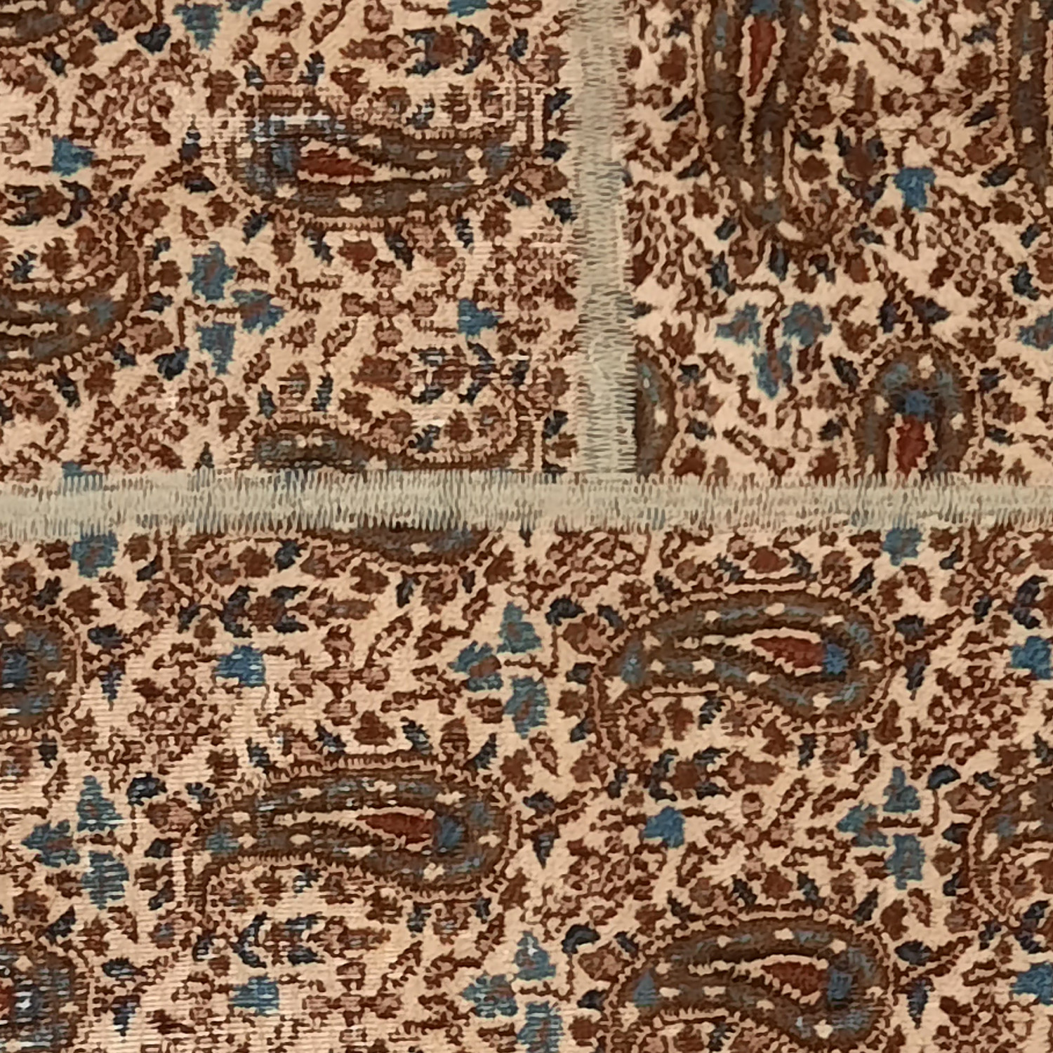 Vintage persischer handgeknüpfter Patchwork-Teppich geometrisch paisley