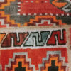 Vintage persischer handgeknüpfter Patchwork-Teppich geometrisch rot