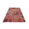 Vintage persischer handgeknüpfter Patchwork-Teppich magenta