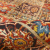 Vintage persischer handgeknüpfter Patchwork-Teppich kastanienbraun