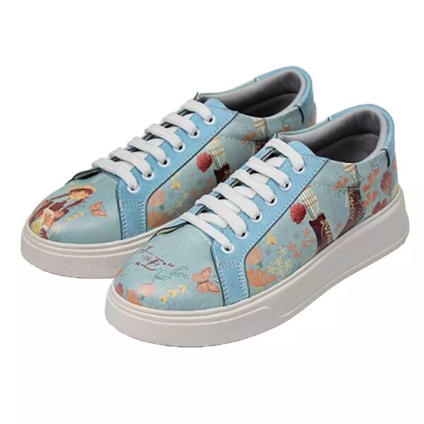 Graffiti-Print Sneakers - Damenchic Freizeitschuhe Modell Anne Shirley