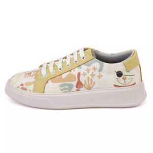 Graffiti-Print Sneakers – Damenchic Freizeitschuhe Modell Dogi