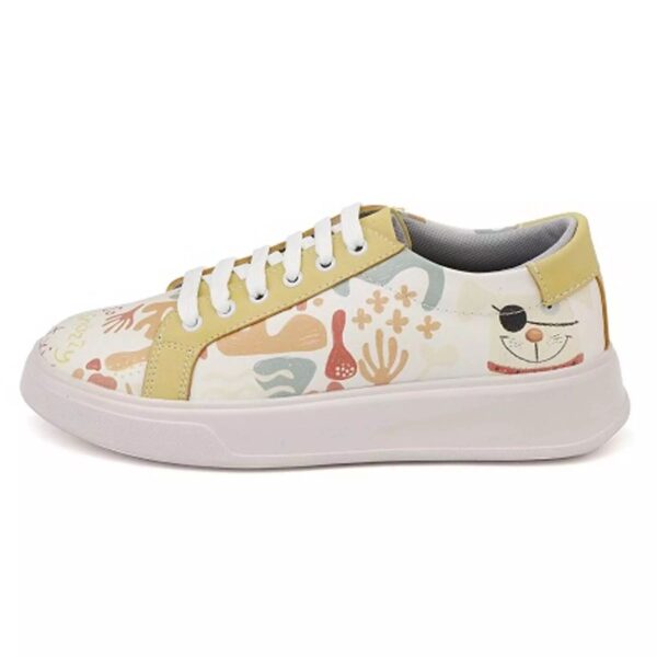 Graffiti-Print Sneakers - Damenchic Freizeitschuhe Modell Dogi