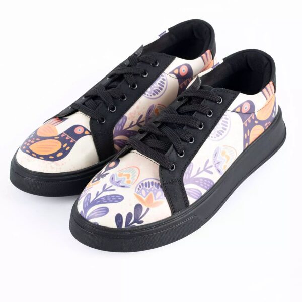 Graffiti-Print Sneakers - Damenchic Freizeitschuhe Modell Ramona