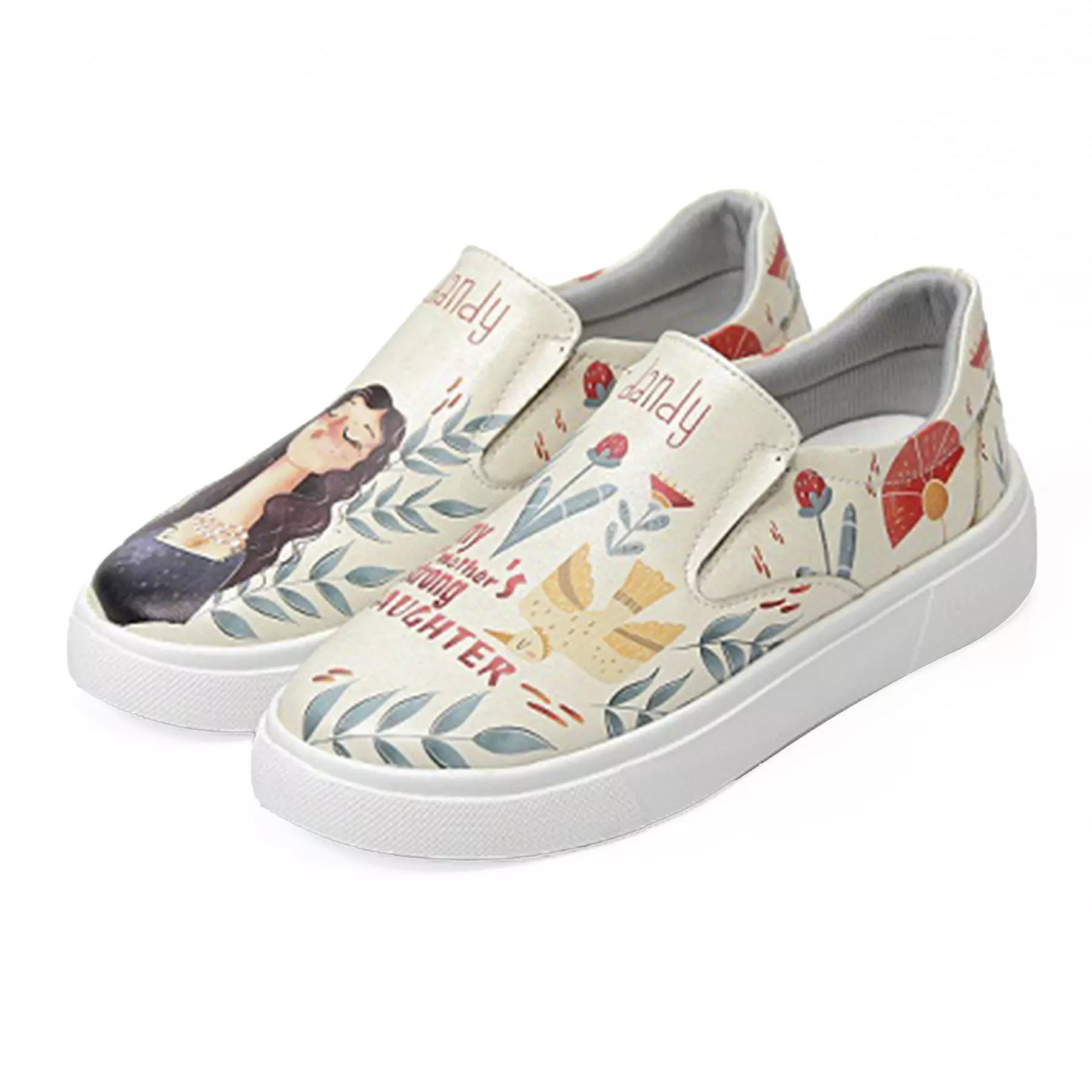 Graffiti-Print Sneakers - Damenchic Freizeitschuhe Modell Shahrzad
