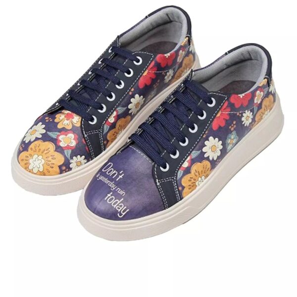 Graffiti-Print Sneakers - Damenchic Freizeitschuhe Modell Sophia