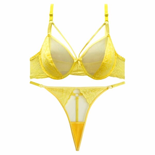 Damen Lingerie-Set Spitzen-BH & Tanga Guipure