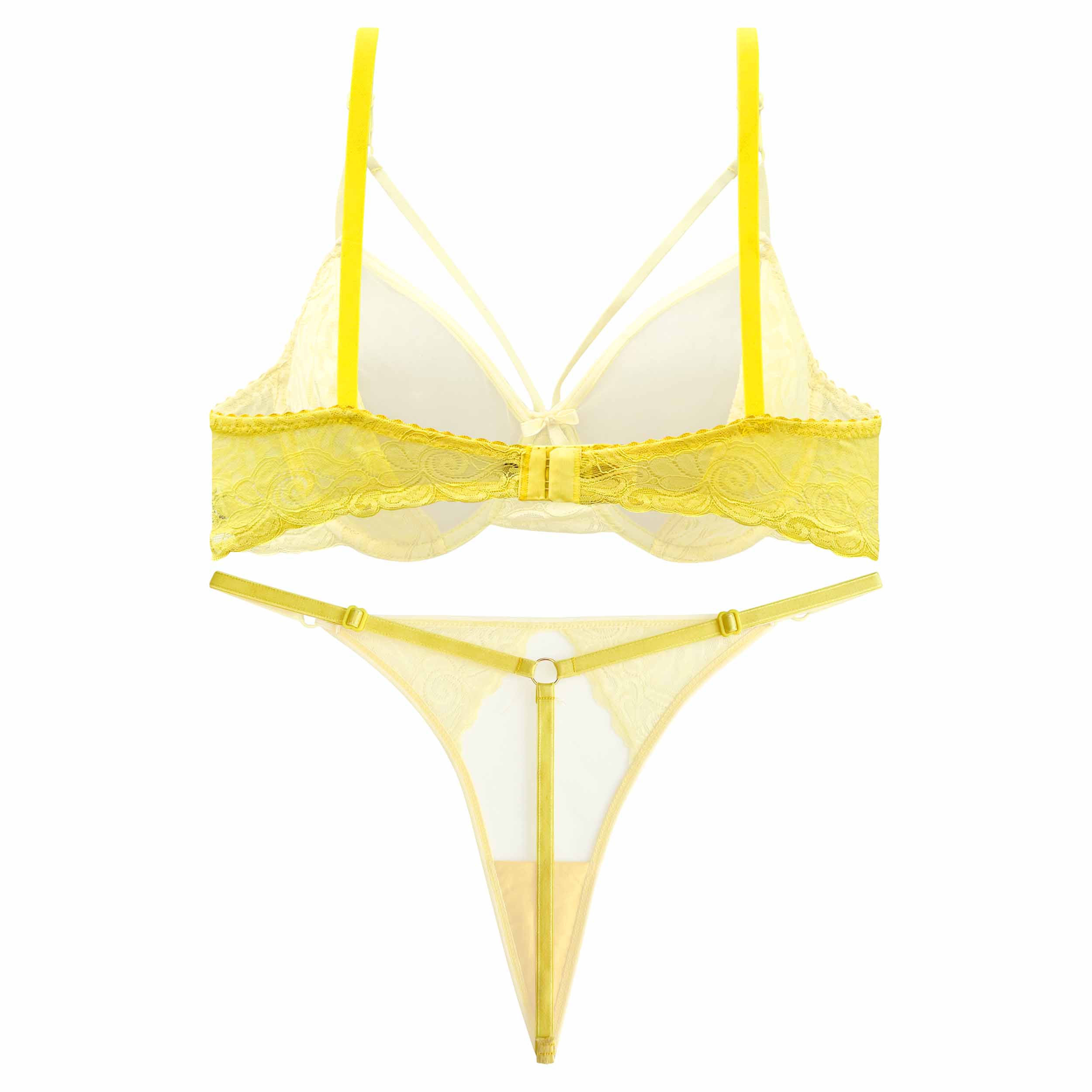 Damen Lingerie-Set Spitzen-BH & Tanga Guipure