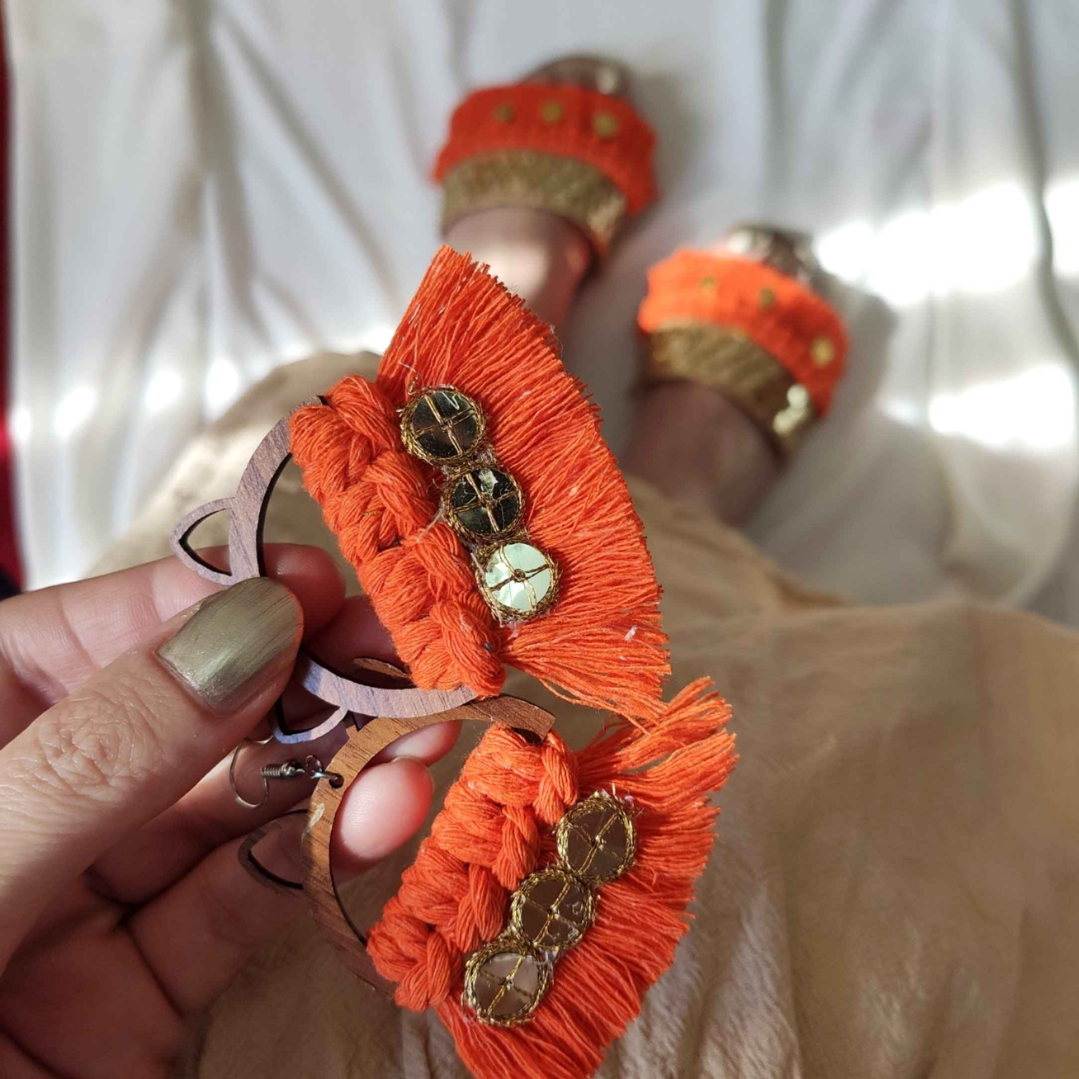 Handgemachte Macrame Ohrringe für Damen Modell Kitty