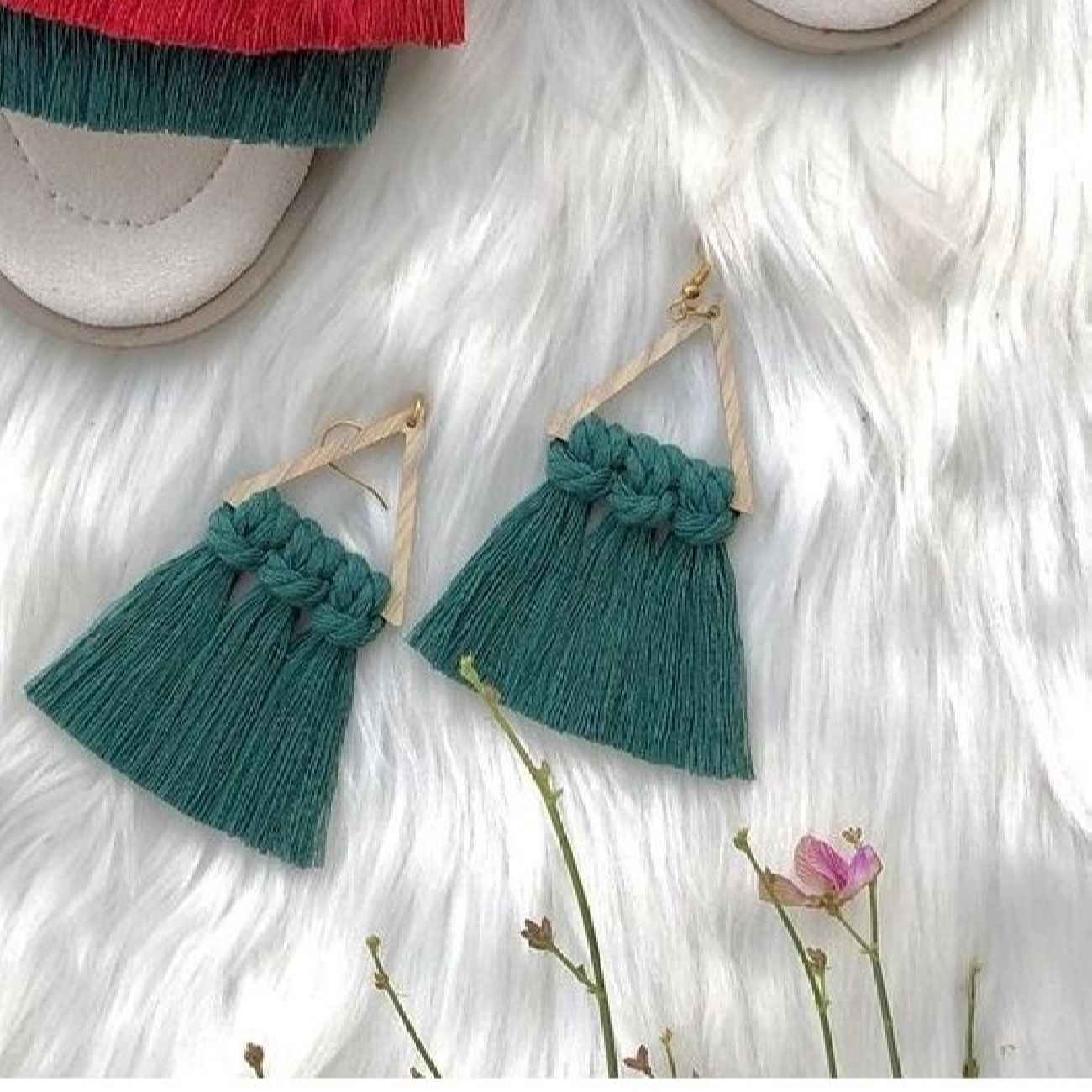 Handgemachte Macrame Ohrringe für Damen Modell Maryam