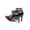 Damenschuhe aus natürlichem Leder mit Knöchelriemen und Pumps mit hohen Absätzen
