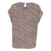 Damen Kurzarm Baumwollhemd Regular Fit mit Paisley- und Blumenmuster
