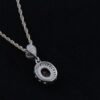 Silber-Schmuckset für Damen mit Rhodium-Beschichtung und Quarz-Gemstone