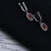 Silber-Schmuckset für Damen mit Rhodium-Beschichtung und Quarz-Gemstone
