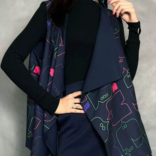 Damen Ärmelloser Blazer in Einheitsgröße Modell Hich