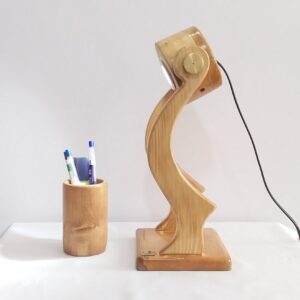 Verstellbare Holz Schreibtisch Leselampe mit Stifhalter