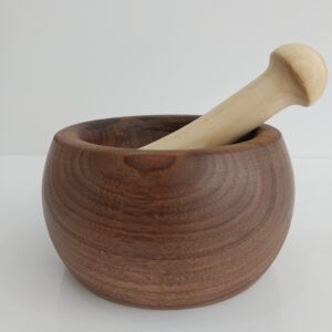 Holzmörser & Stößel Set Mühle für das Kochen aus Walnussholz