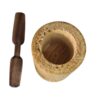 Holzmörser & Stößel Set Kräuter- und Gewürzmühle