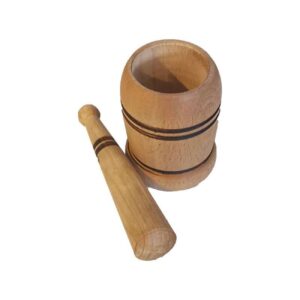 Holzmörser & Stößel Set Kräuter- und Gewürzmühle