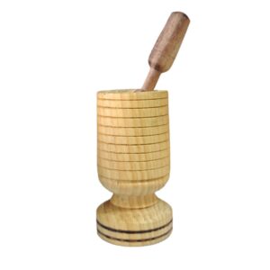 Holzmörser & Stößel Set Kräuter- und Gewürzmühle