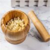 Holzmörser & Stößel Set aus natürlichem Bambusholz